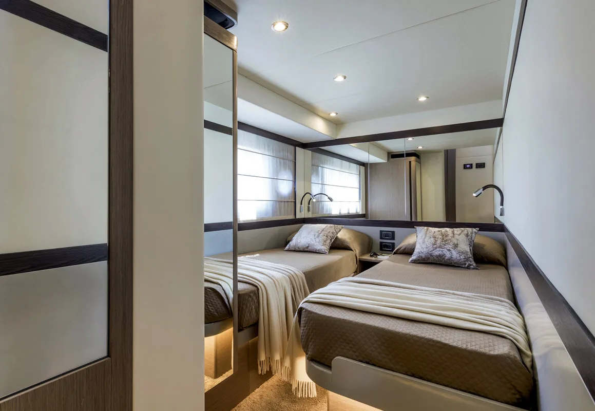 Cabin on MY WAY, a Absolute Yachts Navetta 48 motorboat at Općina Rogoznica, Croatia