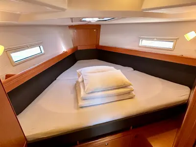 Cabin on Pearl, a Bavaria Cruiser 41 sailboat at Sukošan, Croatia