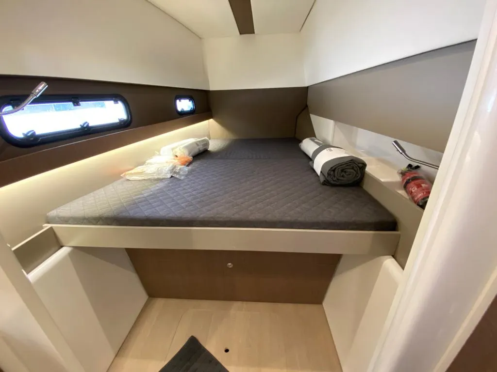 Cabin on Orlandina, a Bali 4.1 catamaran at Capo d'Orlando, Italy