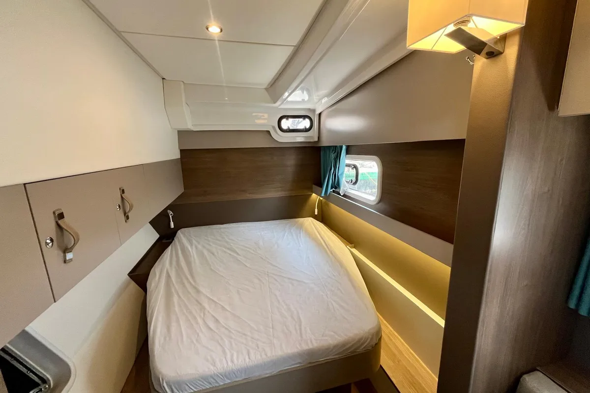 Cabin on Les Evadees, a Bali Catspace OW catamaran at Hyères, France