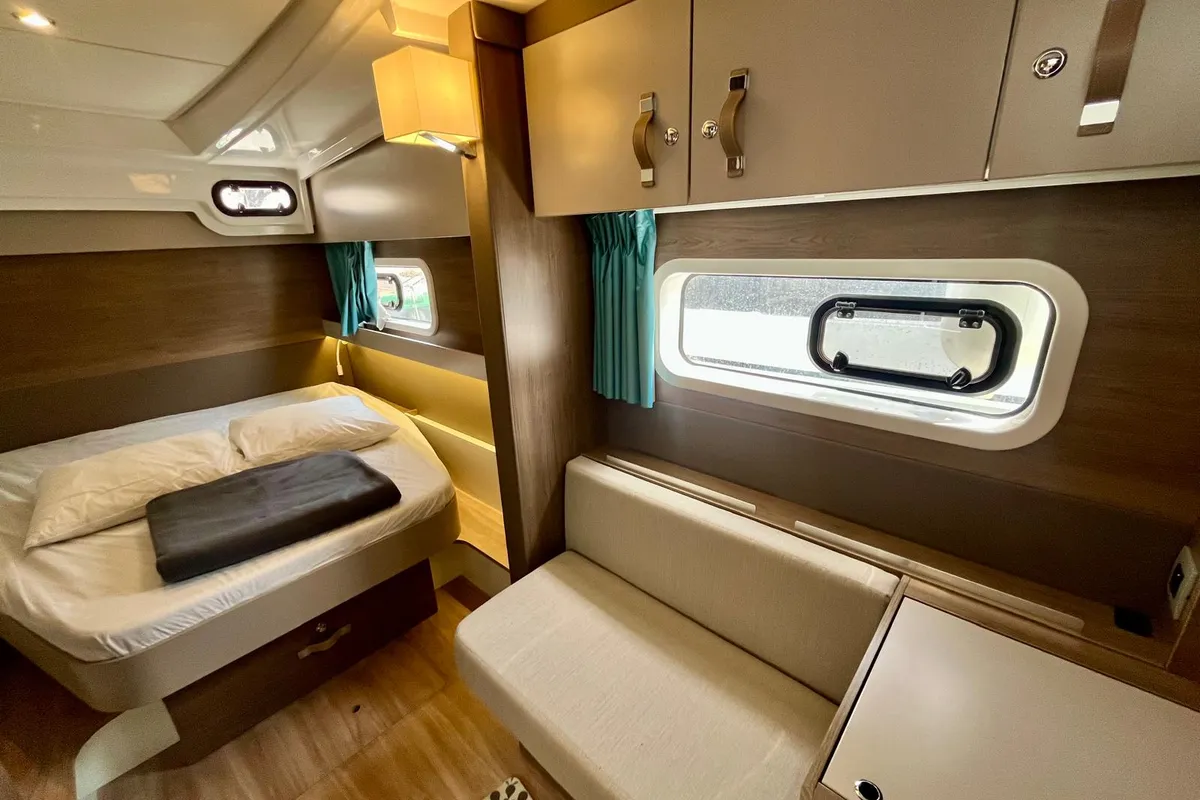 Cabin on Les Evadees, a Bali Catspace OW catamaran at Hyères, France