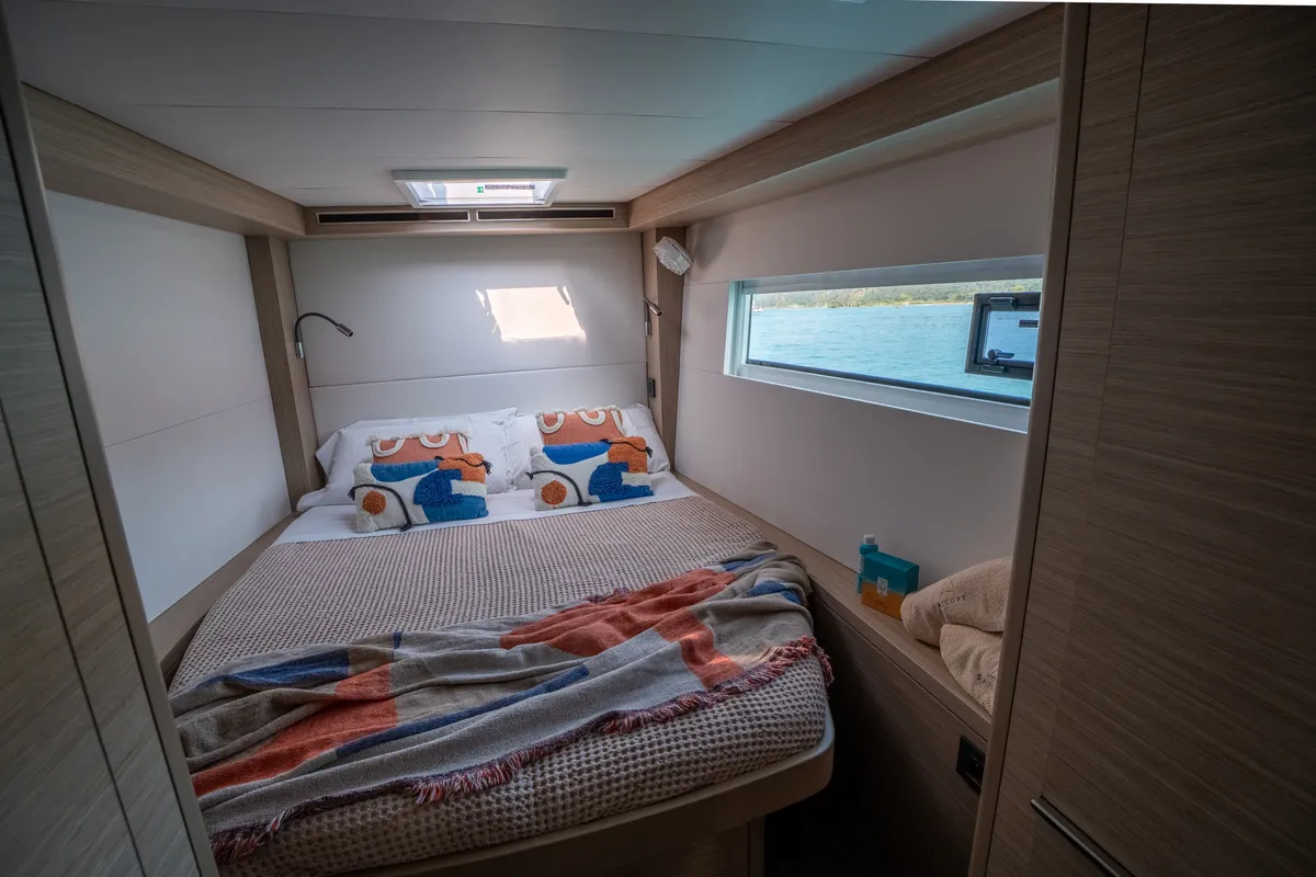 Cabin on Paco - Premium line, a Lagoon 51 catamaran at Olbia, Italy