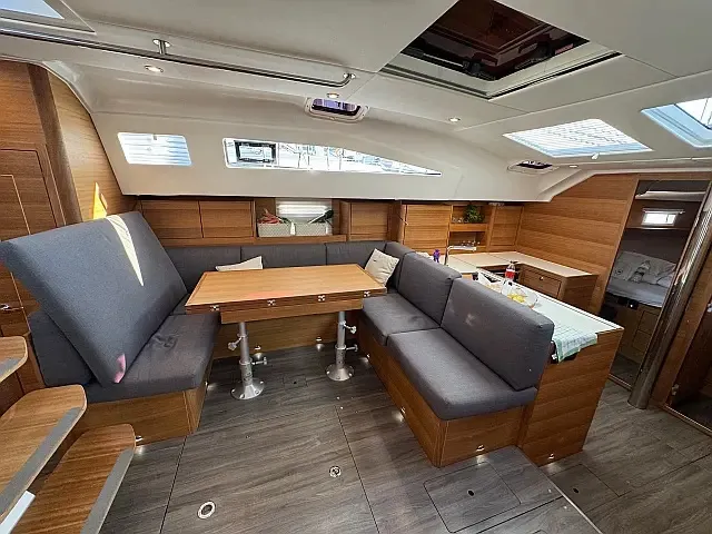 Salon of Epetion, a Elan Impression 50.1 sailboat at Grad Trogir, Croatia