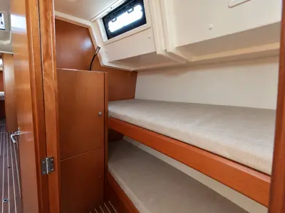 Cabin on Aurora, a Bavaria 45 sailboat at Punta Ala, Italy