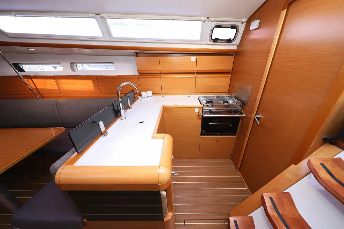 Galley of Malin, a Jeanneau Sun Odyssey 439 sailboat at Grad Vodice, Croatia
