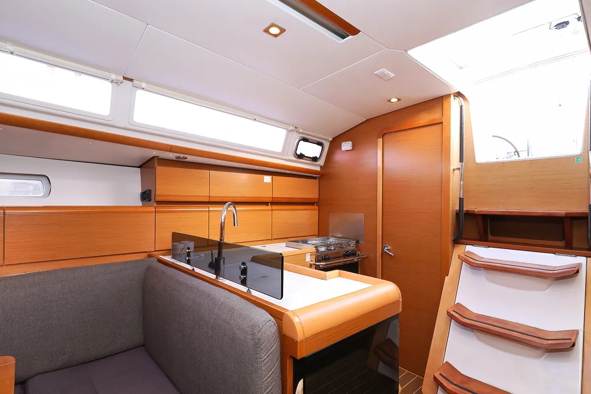 Galley of Malin, a Jeanneau Sun Odyssey 439 sailboat at Grad Vodice, Croatia