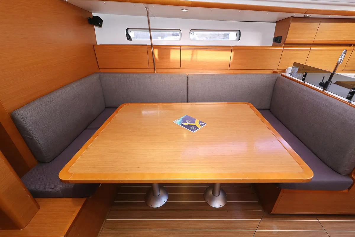 Salon of Malin, a Jeanneau Sun Odyssey 439 sailboat at Grad Vodice, Croatia