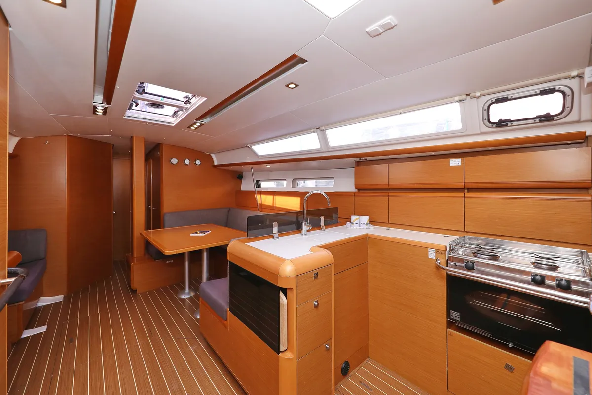 Galley of Malin, a Jeanneau Sun Odyssey 439 sailboat at Grad Vodice, Croatia