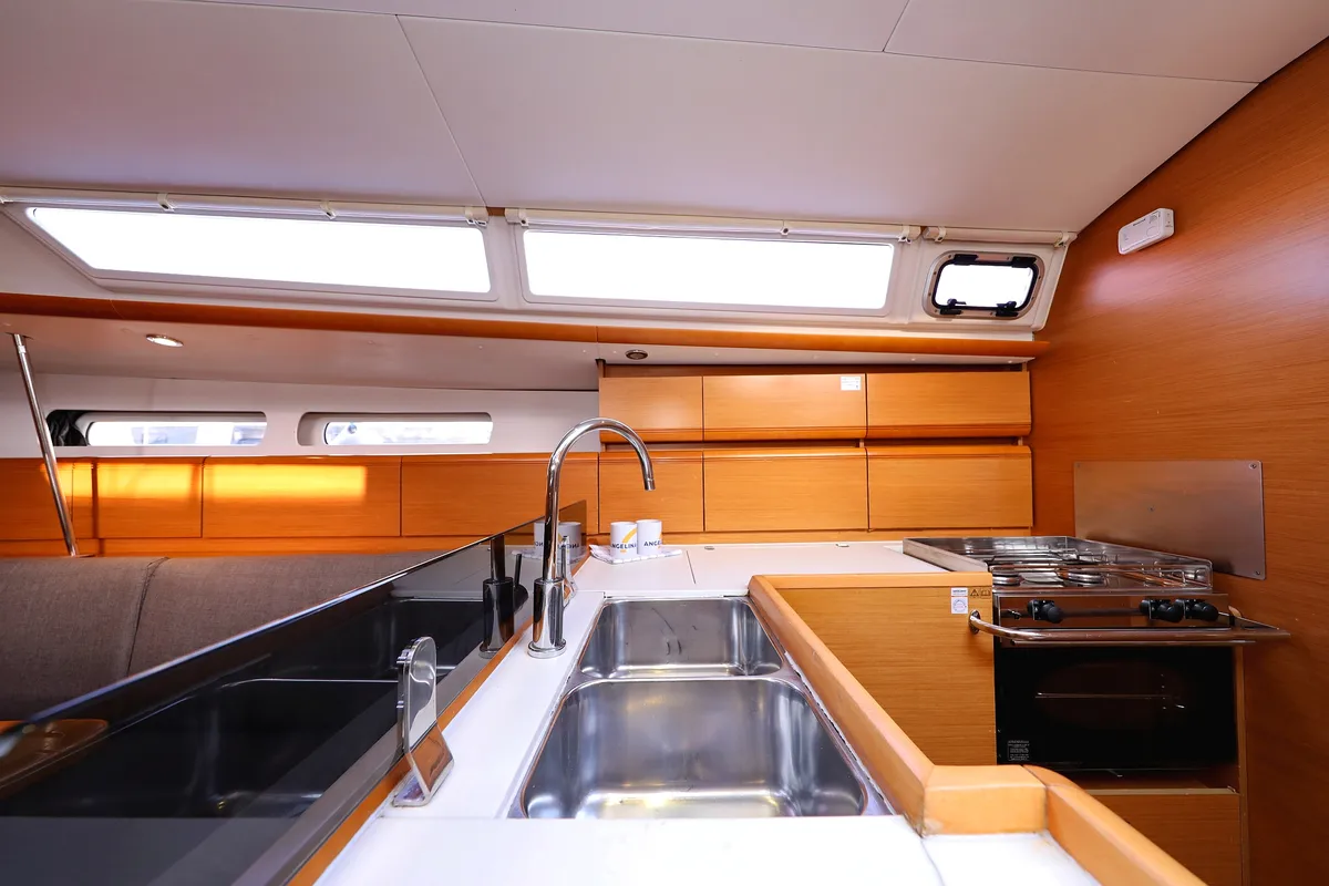 Galley of Malin, a Jeanneau Sun Odyssey 439 sailboat at Grad Vodice, Croatia