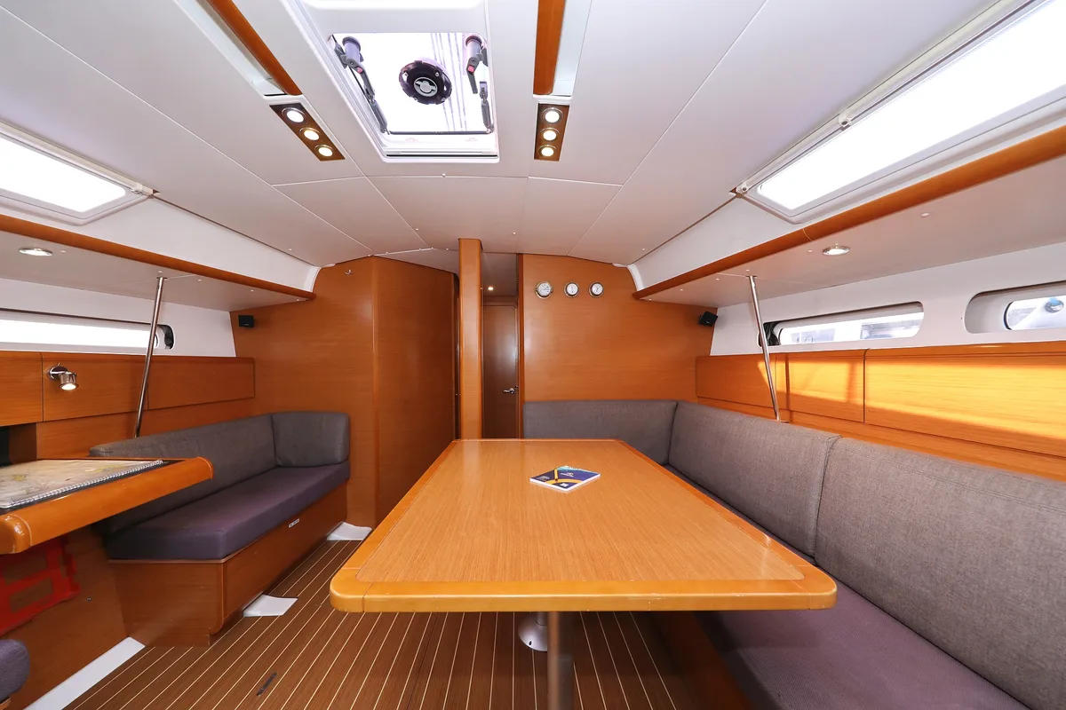 Salon of Malin, a Jeanneau Sun Odyssey 439 sailboat at Grad Vodice, Croatia