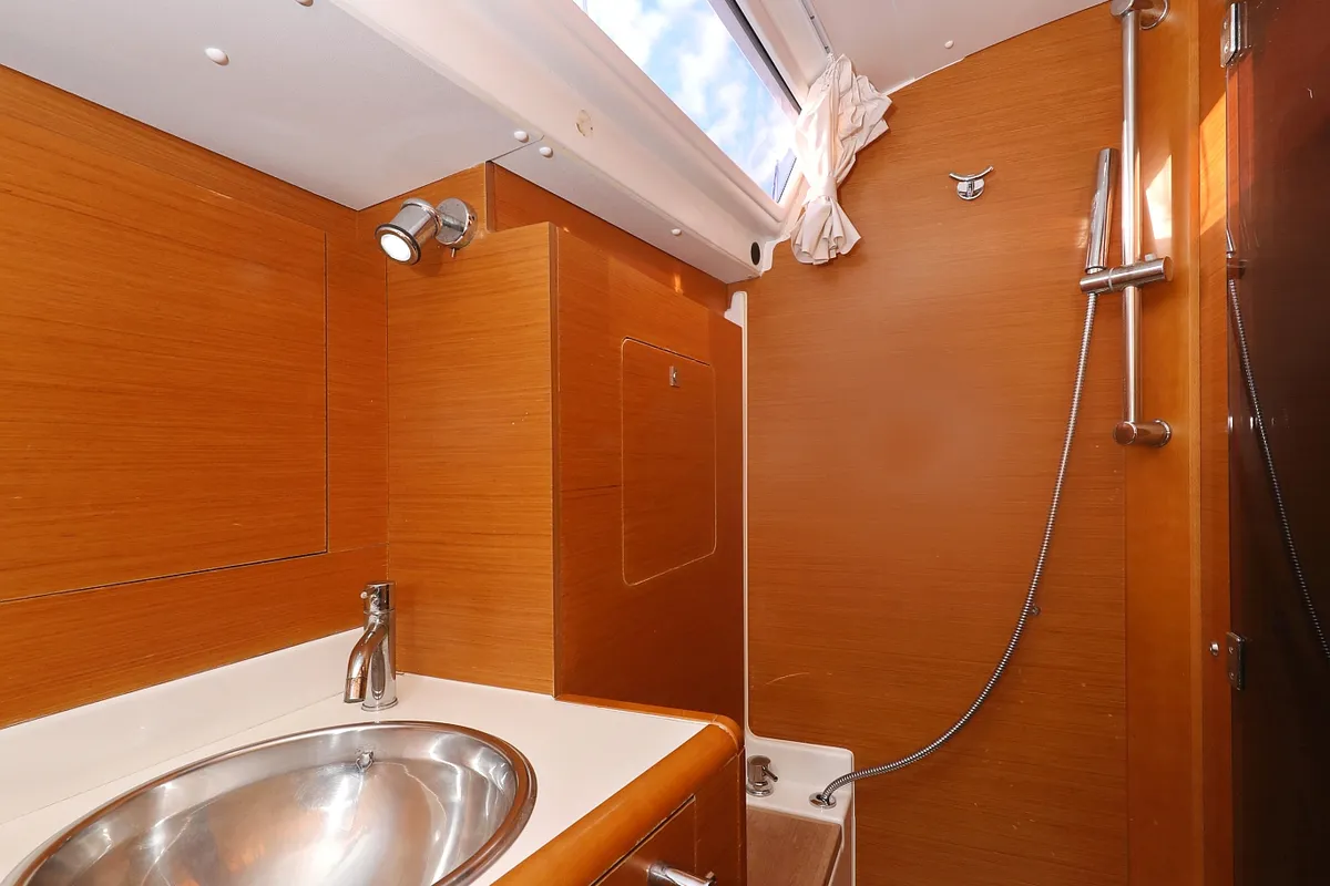 Head on Malin, a Jeanneau Sun Odyssey 439 sailboat at Grad Vodice, Croatia