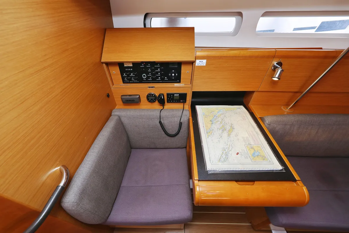Salon of Malin, a Jeanneau Sun Odyssey 439 sailboat at Grad Vodice, Croatia
