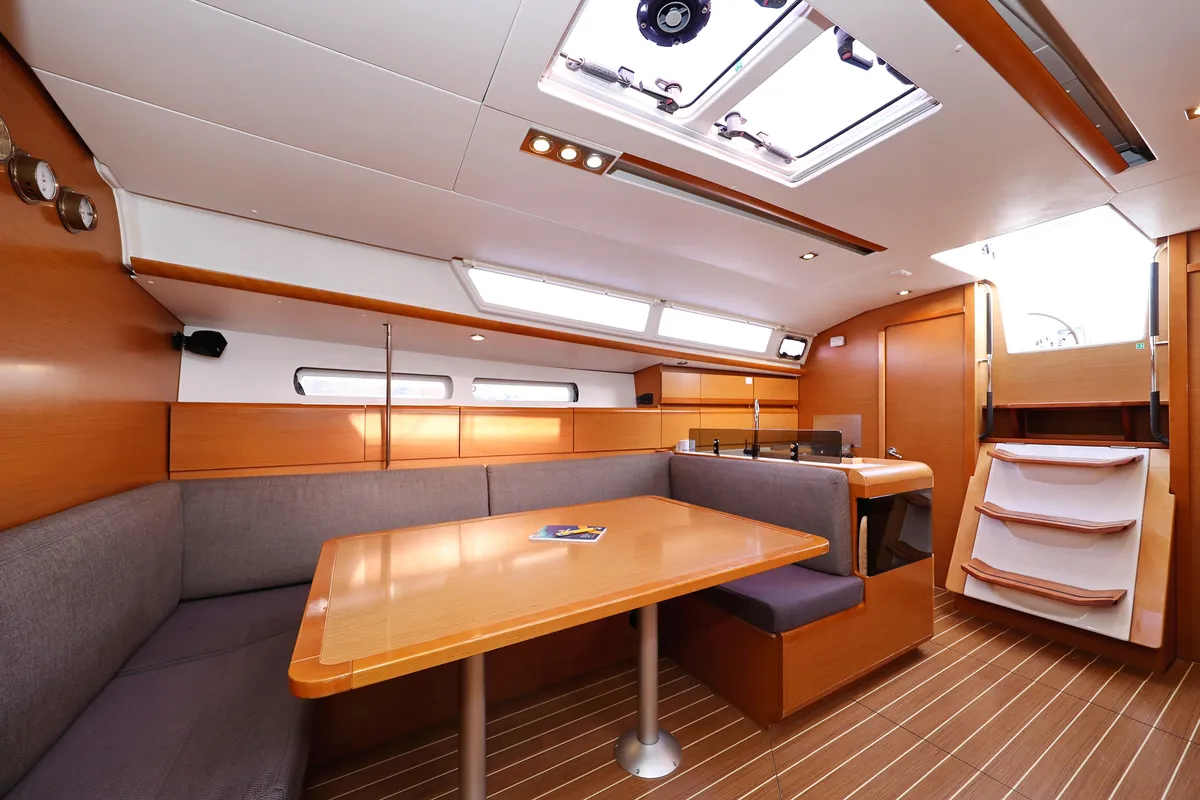 Salon of Malin, a Jeanneau Sun Odyssey 439 sailboat at Grad Vodice, Croatia
