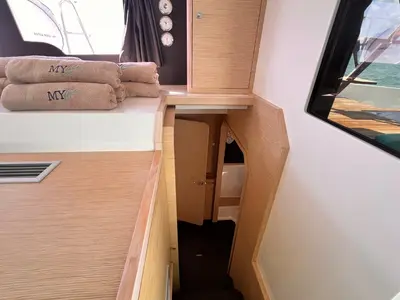 Salon of Futura, a Dufour 48 Catamaran catamaran at Cecina, Italy
