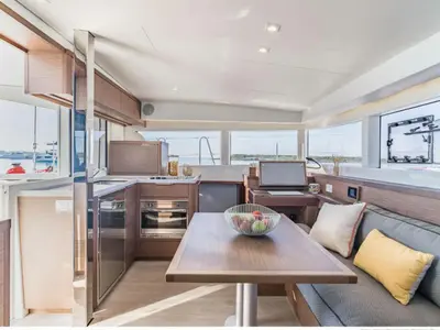 Salon of Providence, a Lagoon 400 S2 catamaran at Pointe-à-Pitre, France