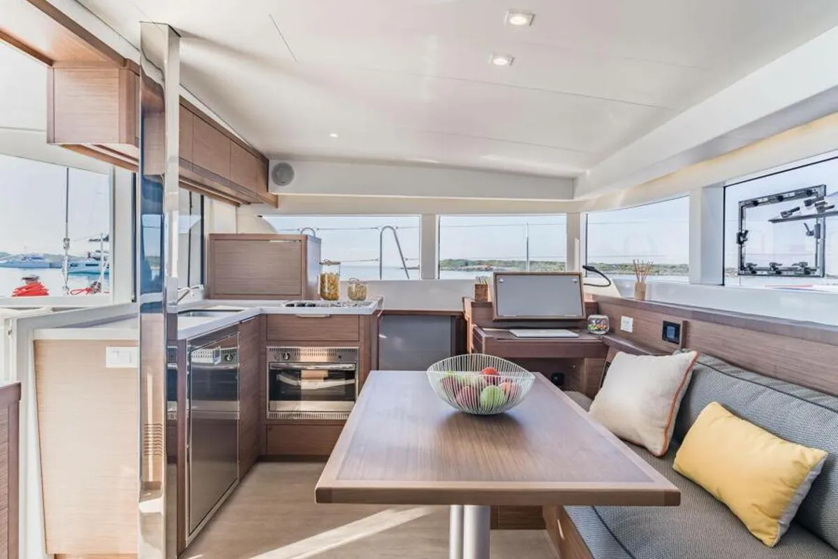 Salon of Providence, a Lagoon 400 S2 catamaran at Pointe-à-Pitre, France