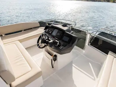 Cockpit of Adriatic Z, a Aquila 44 catamaran at Grad Šibenik, Croatia
