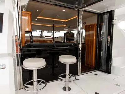 Salon of Adriatic Z, a Aquila 44 catamaran at Grad Šibenik, Croatia