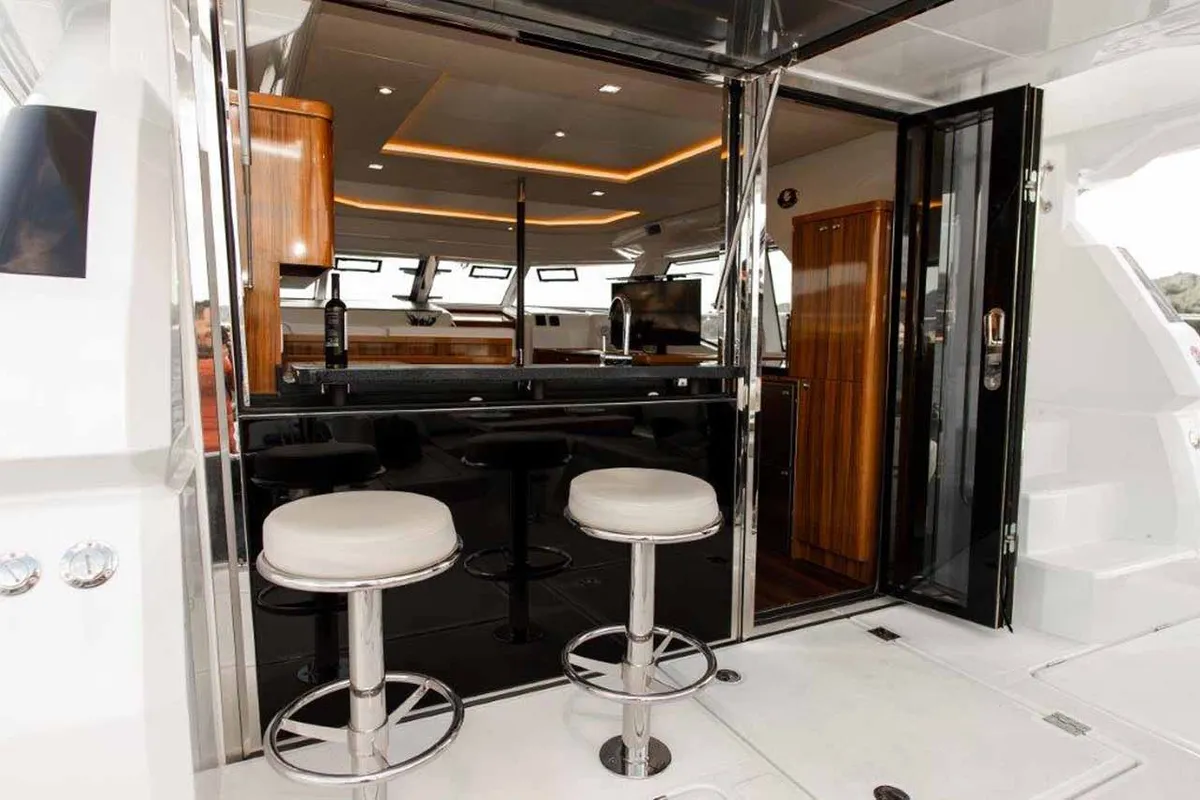 Salon of Adriatic Z, a Aquila 44 catamaran at Grad Šibenik, Croatia