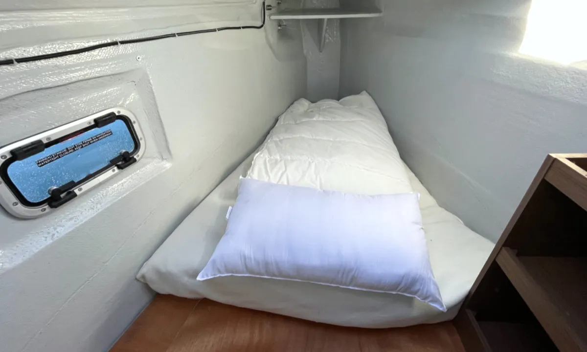 Cabin on Voyager, a Lagoon 46 catamaran at Palma de Mallorca, Spain