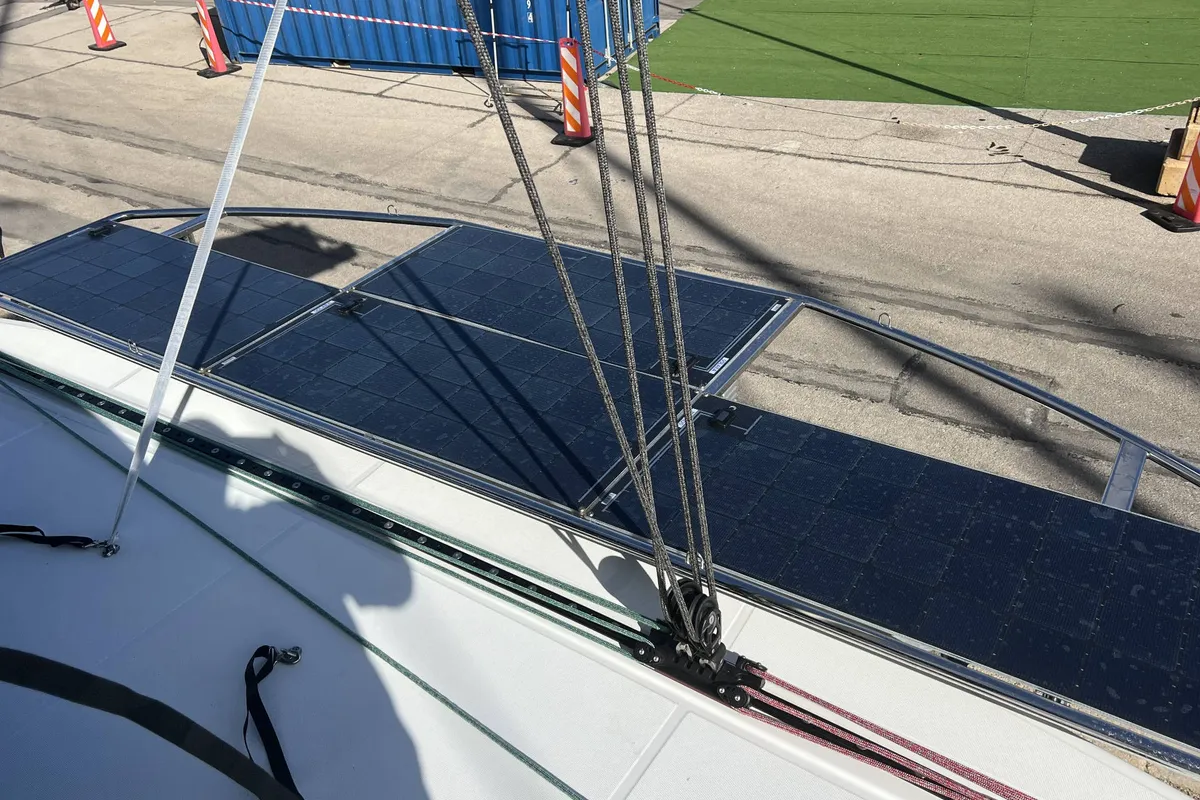 Voyager, a Lagoon 46 catamaran at Palma de Mallorca, Spain