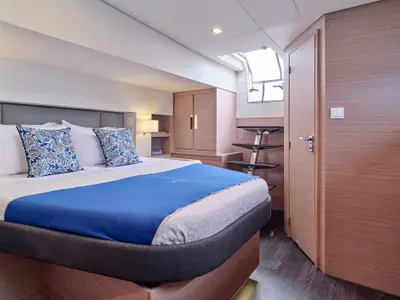 Cabin on ALMA, a Fountaine Pajot Samana 59 catamaran at Athens, Greece