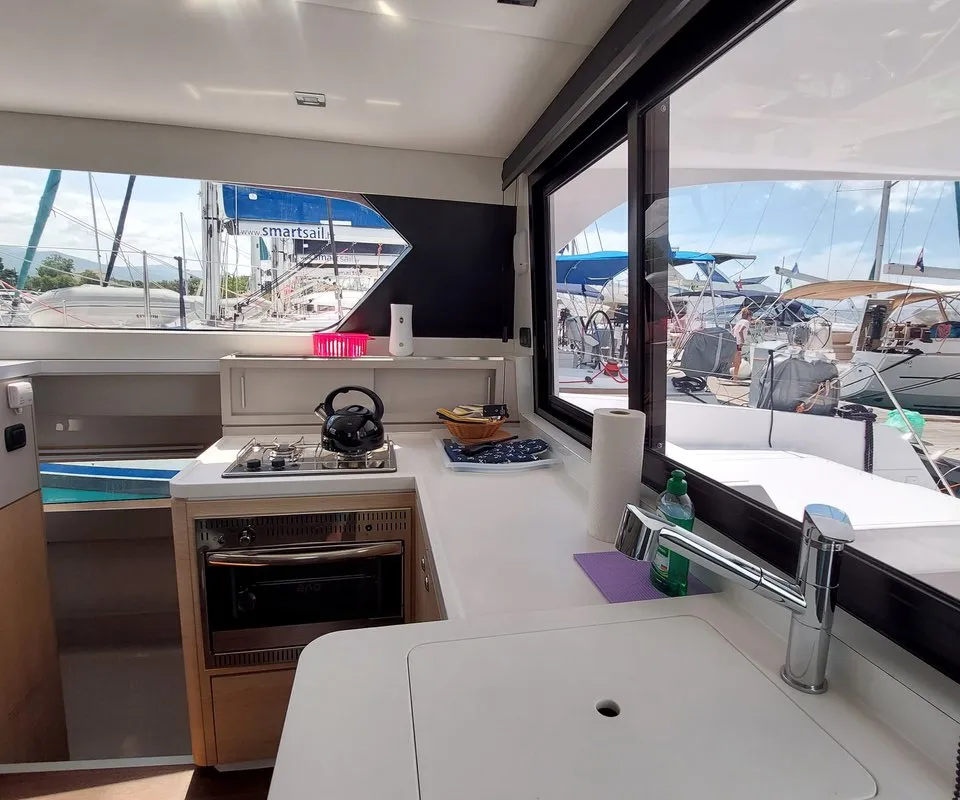 Marlon, a Aventura 34 catamaran at Grad Biograd na Moru, Croatia