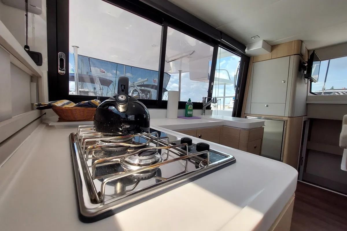 Marlon, a Aventura 34 catamaran at Grad Biograd na Moru, Croatia