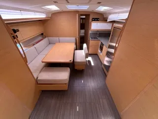 Salon of Emma, a Dufour 470 sailboat at Olbia, Italy