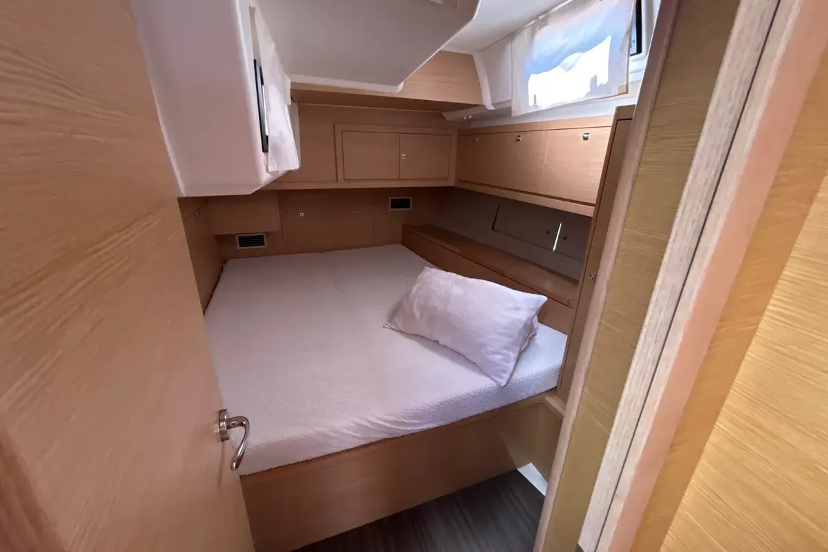 Cabin on Emma, a Dufour 470 sailboat at Olbia, Italy