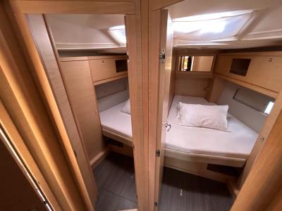 Cabin on Emma, a Dufour 470 sailboat at Olbia, Italy