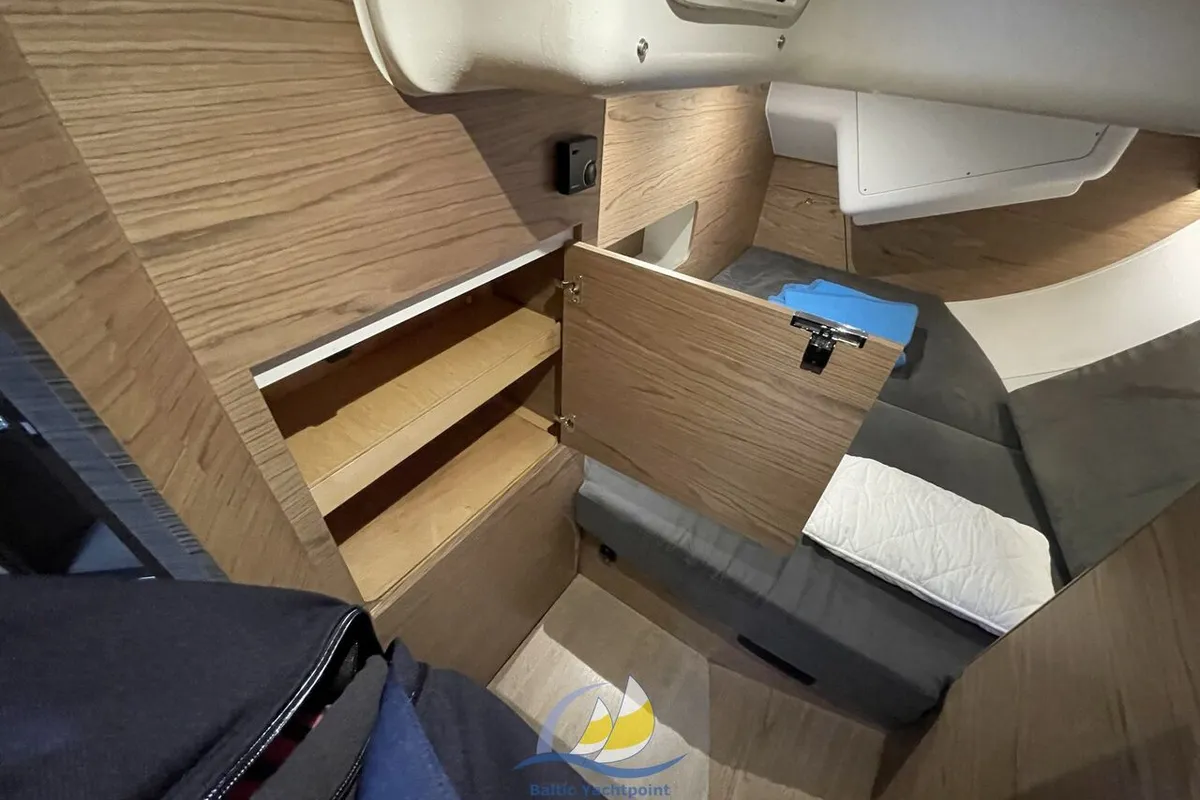 Cabin on Fifty Shades, a Elan Impression 50 sailboat at es Jonquet, Spain