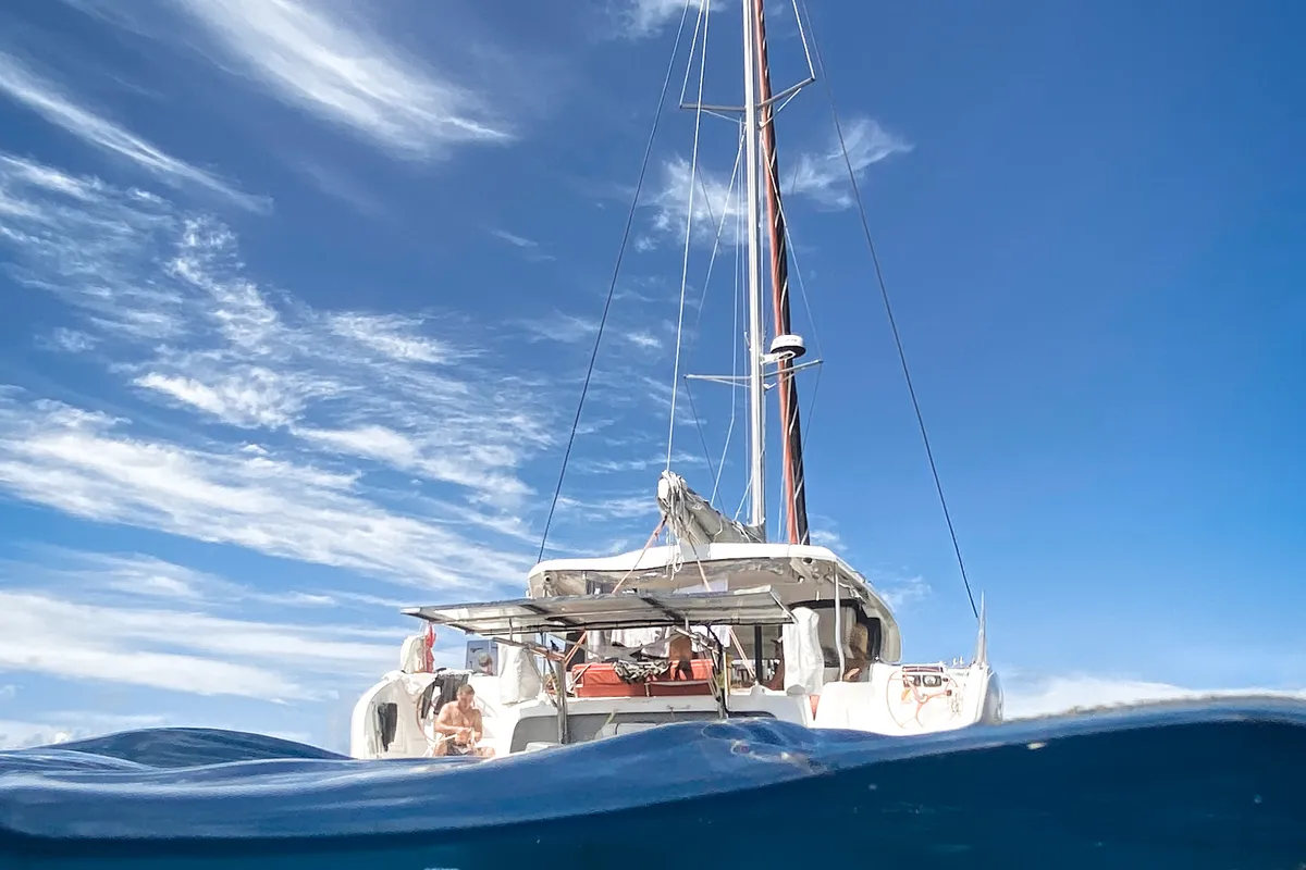 Exterior view of Mara’amu, a Excess 11 catamaran at Papeete, France