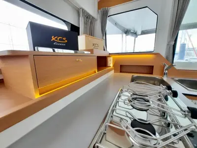 Galley of Mara’amu, a Excess 11 catamaran at Papeete, France