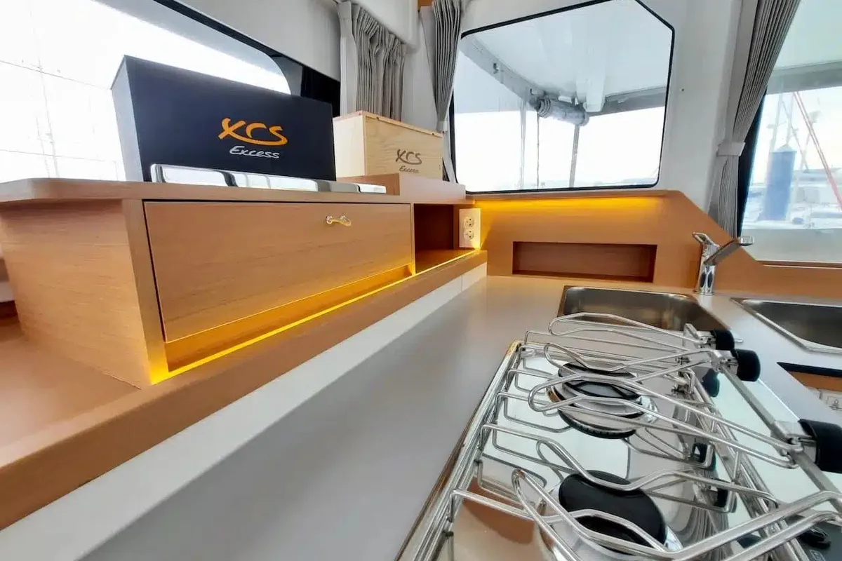 Galley of Mara’amu, a Excess 11 catamaran at Papeete, France