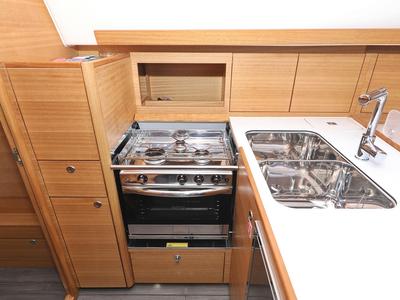 Galley of Sv. Nikola, a Elan Impression 40.1 sailboat at Grad Biograd na Moru, Croatia