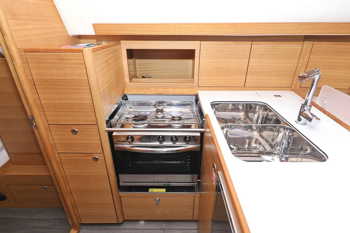 Galley of Sv. Nikola, a Elan Impression 40.1 sailboat at Grad Biograd na Moru, Croatia