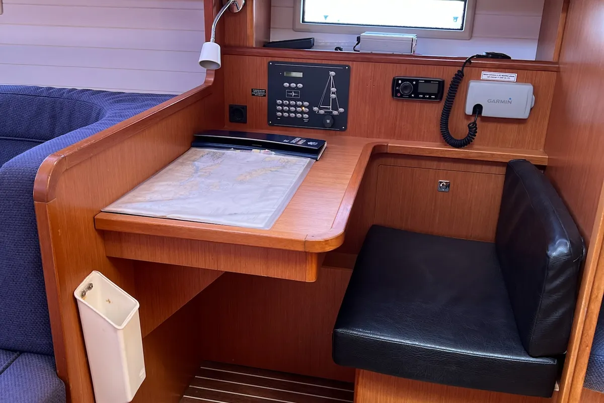 Salon of Enja, a Bavaria Cruiser 41 sailboat at Grad Kaštela, Croatia