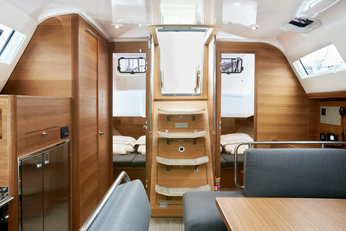 Salon of Lan, a Elan Impression 45.1 sailboat at Grad Kaštela, Croatia