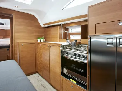 Galley of Lan, a Elan Impression 45.1 sailboat at Grad Kaštela, Croatia