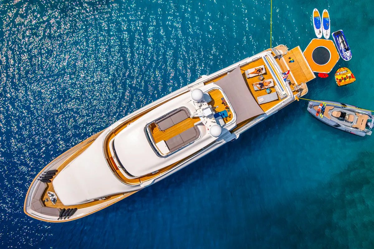 Exterior view of Klobuk, a Gulet Motoryacht motor yacht at Grad Kaštela, Croatia