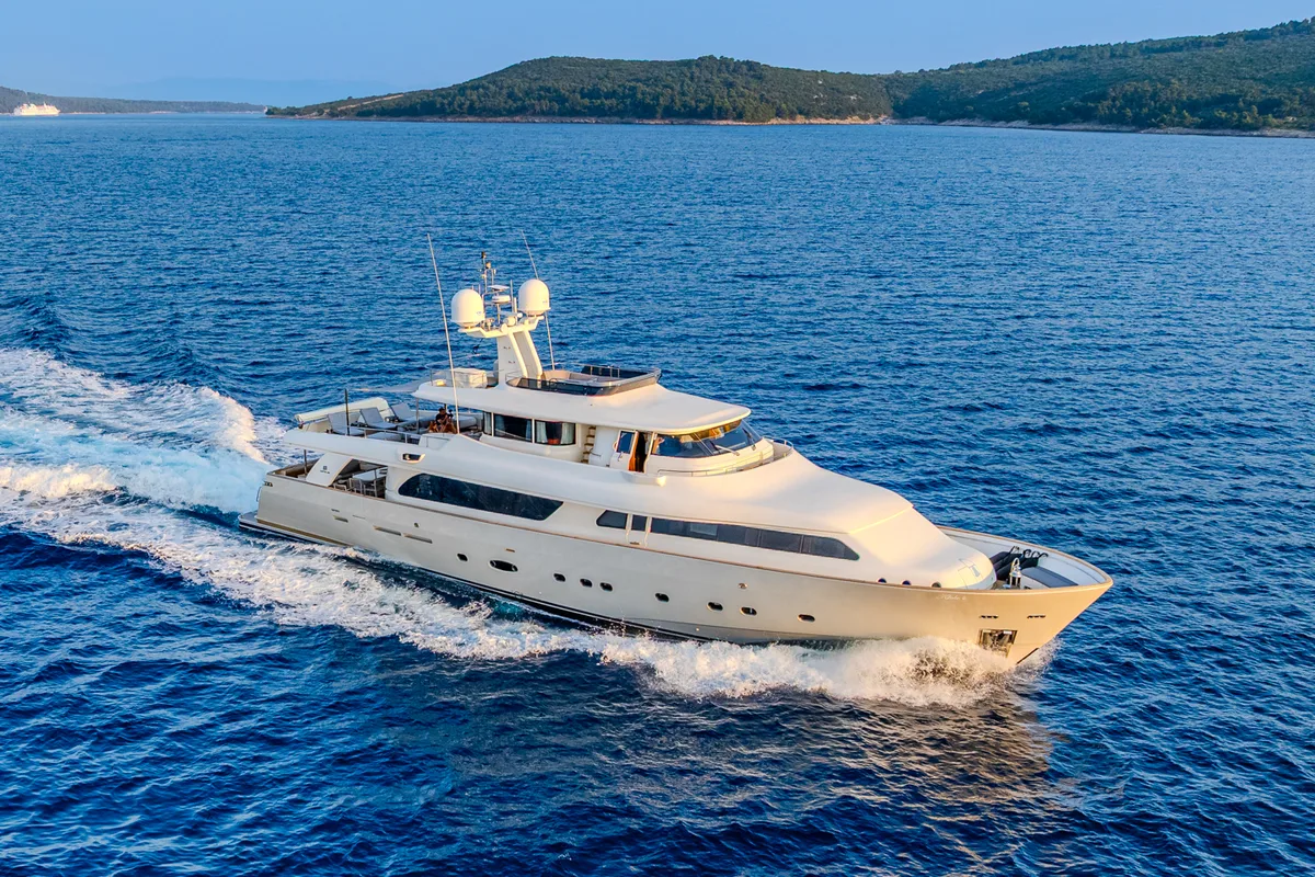Exterior view of Klobuk, a Gulet Motoryacht motor yacht at Grad Kaštela, Croatia
