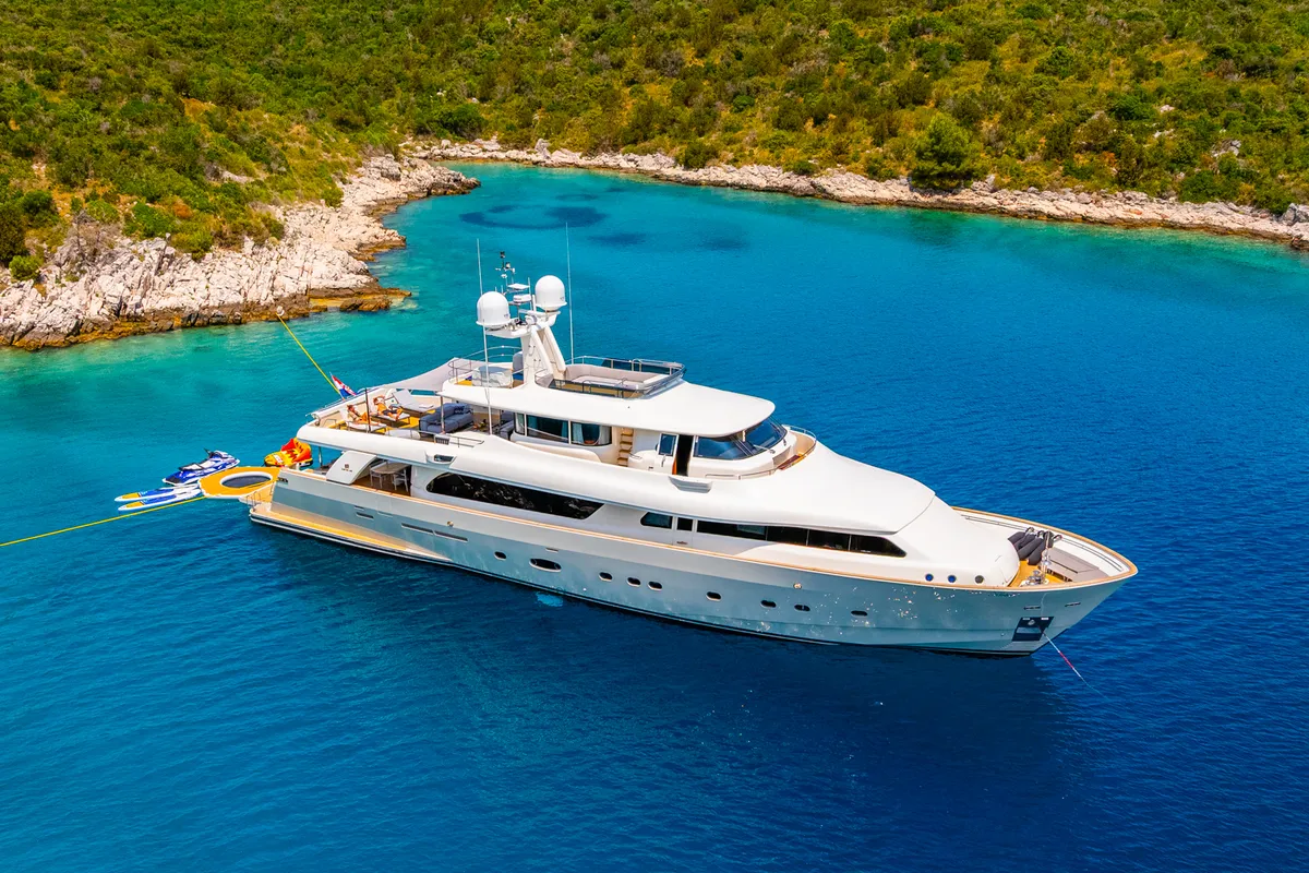 Exterior view of Klobuk, a Gulet Motoryacht motor yacht at Grad Kaštela, Croatia