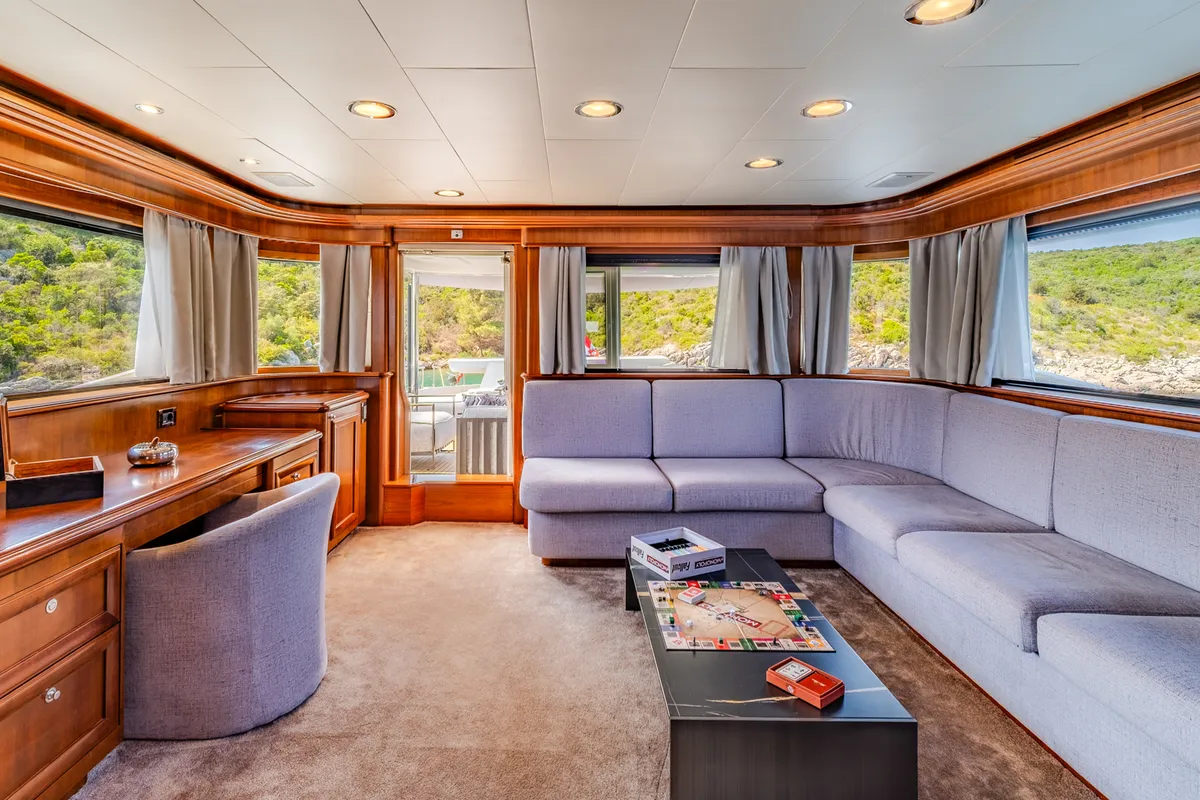 Salon of Klobuk, a Gulet Motoryacht motor yacht at Grad Kaštela, Croatia