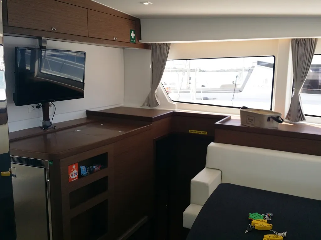 Salon of Zen, a Lagoon 42 catamaran at Municipal Unit of Nea Peramos, Greece
