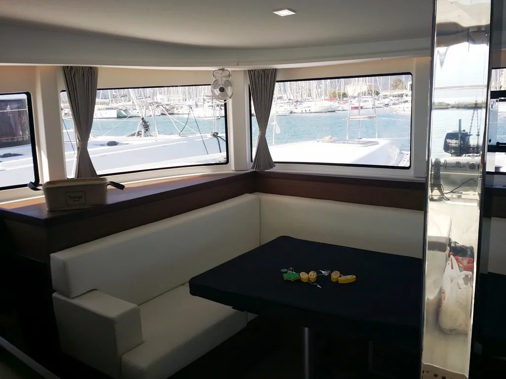 Salon of Zen, a Lagoon 42 catamaran at Municipal Unit of Nea Peramos, Greece
