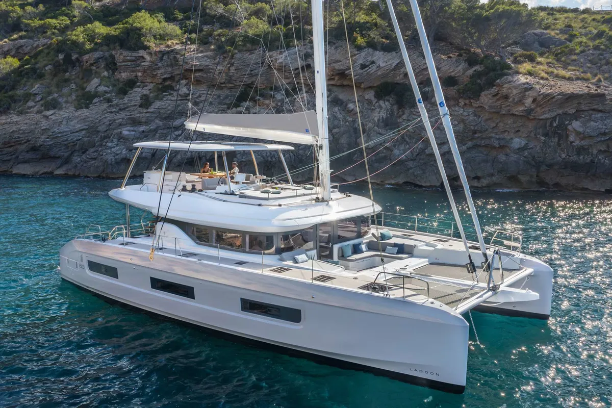 Linda, a Lagoon 60 catamaran at Naples, Italy