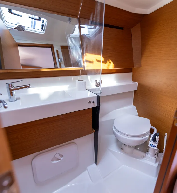 Lumina, a Jeanneau Sun Odyssey 410 sailboat at Grad Biograd na Moru, Croatia