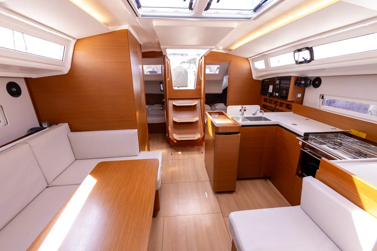 Lumina, a Jeanneau Sun Odyssey 410 sailboat at Grad Biograd na Moru, Croatia