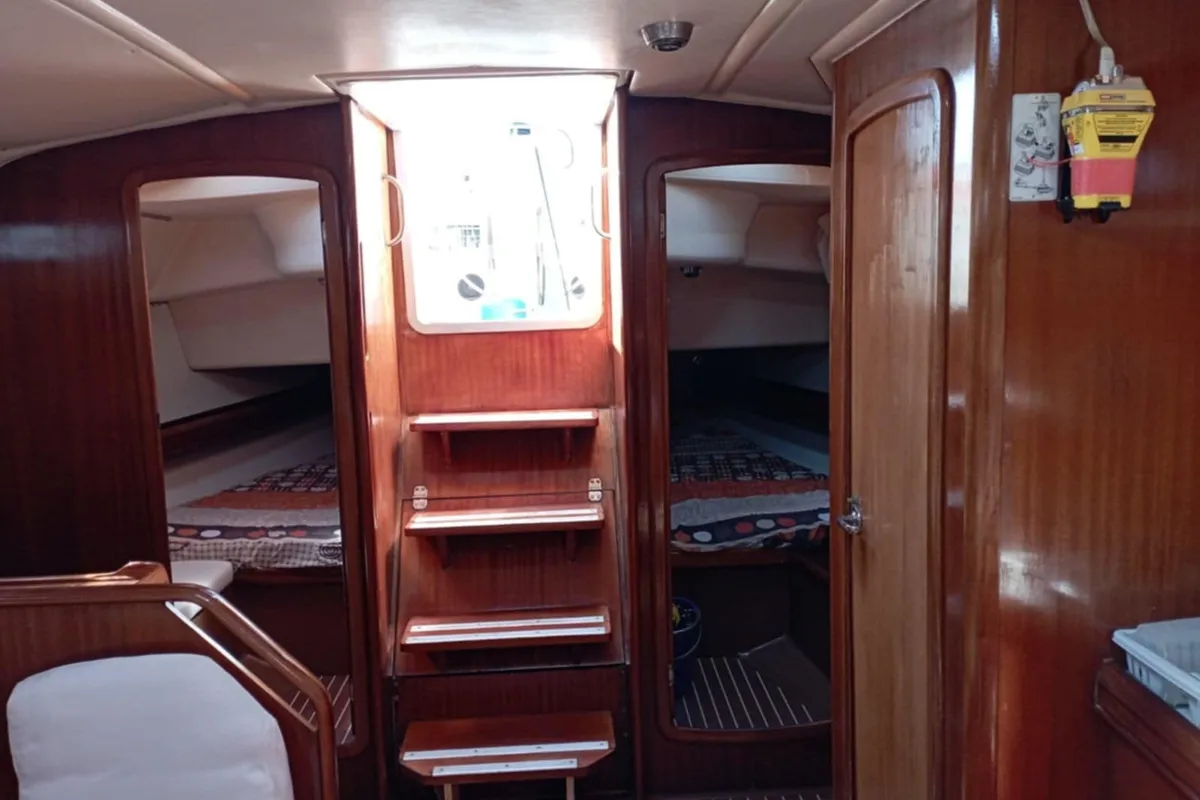 Salon of Salty Baby, a Bavaria Cruiser 40 sailboat at Salamina Municipal Unit, Greece